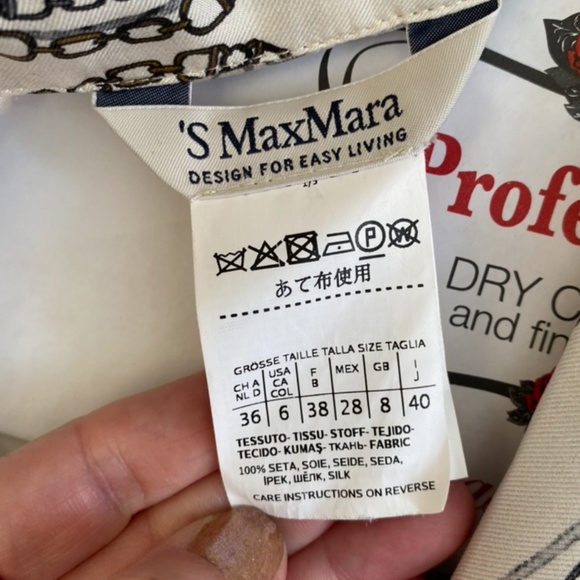 'S Max Mara Silk Blouse “Winter Wonderland” - Picture 7 of 7